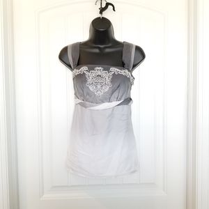 NEW White House Black Market Embroidered Tank - S